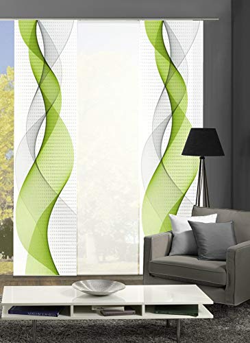 wohnfuehlidee 3er-Set Schiebegardine DILAILA, Blickdicht, Höhe 245 cm, apfelgrün wohnfuehlidee 3er-Set Schiebegardine DILAILA, Blickdicht, Höhe 245 cm, apfelgrün von wohnfuehlidee