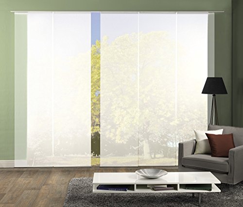 wohnfuehlidee 5er-Set Flächenvorhänge ROM transparent Uni Weiss wohnfuehlidee 5er-Set Flächenvorhänge ROM transparent Uni Weiss von wohnfuehlidee