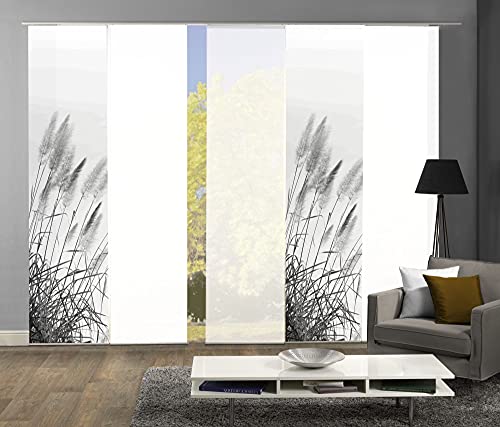 wohnfuehlidee 5er-Set Schiebegardinen Cathleen Blickdicht, Höhe 245 cm, grau wohnfuehlidee 5er-Set Schiebegardinen Cathleen Blickdicht, Höhe 245 cm, grau von wohnfuehlidee