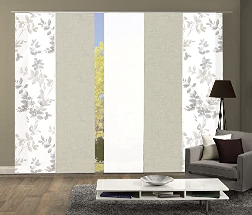 wohnfuehlidee 5er-Set Schiebegardinen Madeleine Blickdicht, Höhe 245 cm, Sand wohnfuehlidee 5er-Set Schiebegardinen Madeleine Blickdicht, Höhe 245 cm, Sand von wohnfuehlidee