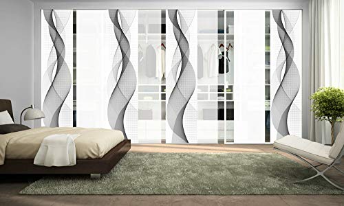 wohnfuehlidee 8er-Set Schiebegardine DILAILA, Blickdicht, Höhe 245 cm, grau wohnfuehlidee 8er-Set Schiebegardine DILAILA, Blickdicht, Höhe 245 cm, grau von wohnfuehlidee