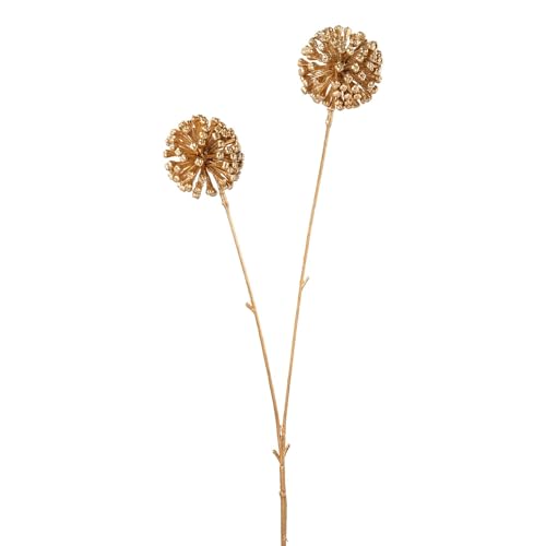 wohnfuehlidee Kunstblume Allium, 5er Set, Farbe Gold, Höhe ca. 55 cm von wohnfuehlidee