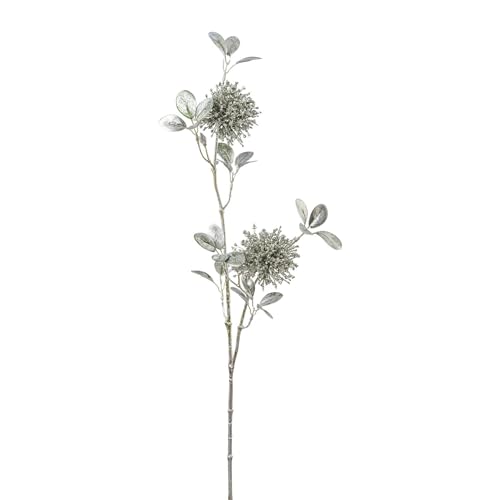 wohnfuehlidee Kunstblume Alliumzweig, 3er Set, Farbe Silber, Höhe ca. 76 cm von wohnfuehlidee