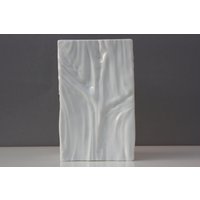 Eckige Gerold Vase Weiße Porzellanvase Blumenvase Porzellan Op-Art Germany Fels Relief Vintage Geradlinig von wohnraumformer