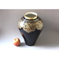 Große Lindner Kueps Vase, Porzellanvase Vintage, Alte Blumenvase, Echt Kobalt Germany, Hochzeitsgeschenk Geschenk Sie Frau von wohnraumformer