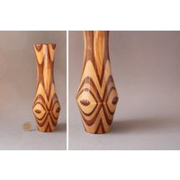 Holz Vase Vintage, Holzvase Hygge, Geometrisch von wohnraumformer