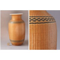 Natural Vase Vintage, Antike Boho Korb Rattan Bambus von wohnraumformer