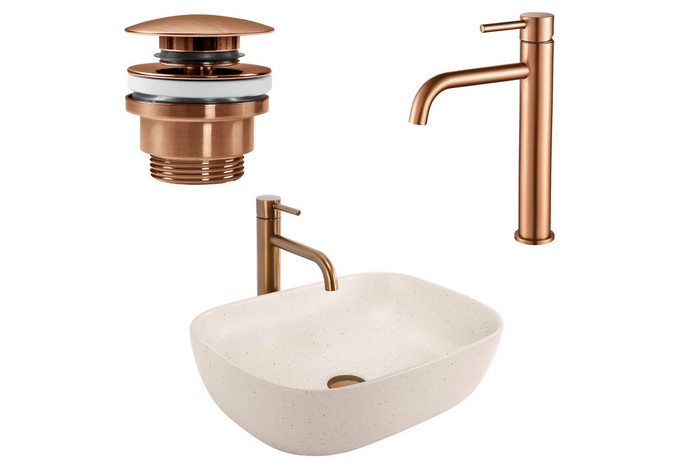 wohnwerk.idee Aufsatzwaschbecken Waschtisch Keramik Waschbecken Marmoroptik Beige Naturstein Design wohnwerk.idee Aufsatzwaschbecken Waschtisch Keramik Waschbecken Marmoroptik Beige Naturstein Design von wohnwerk.idee