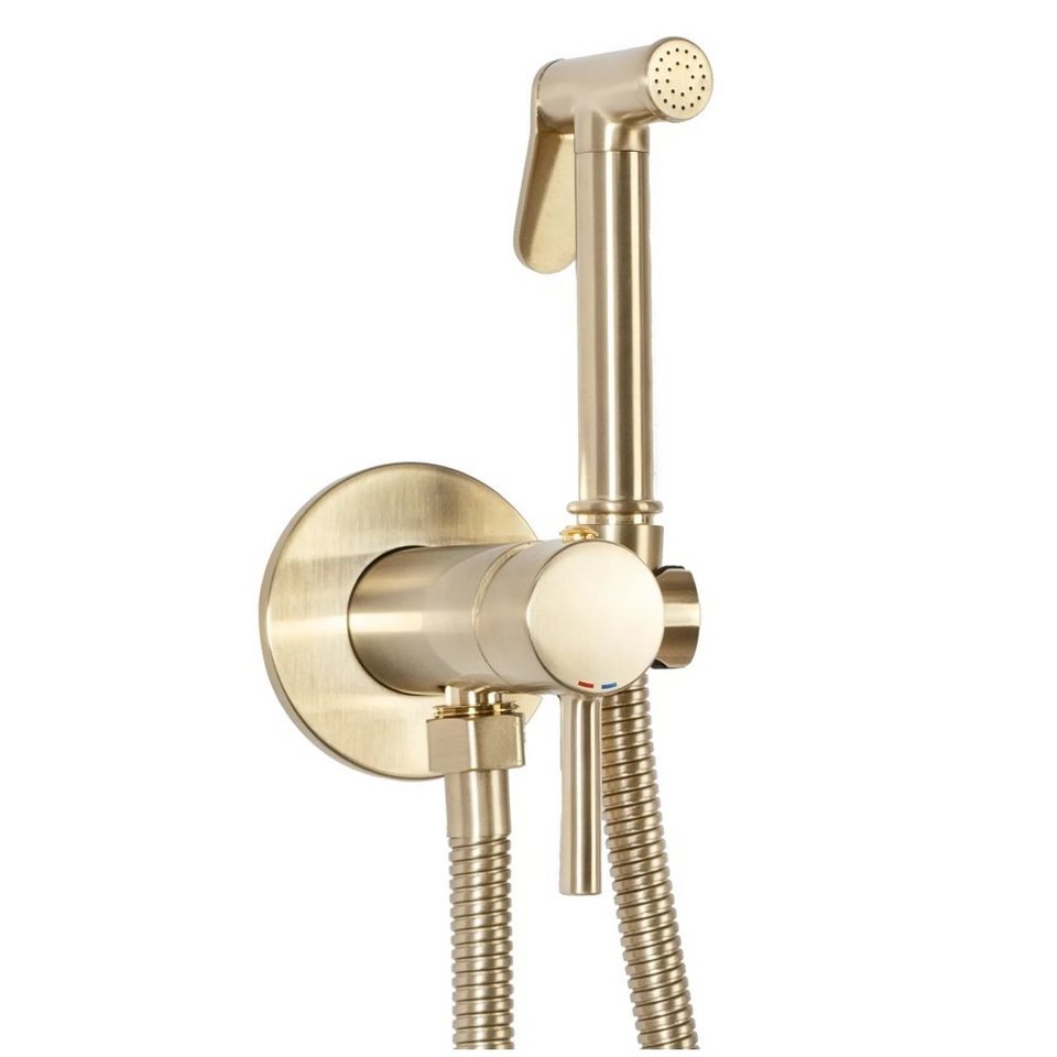 wohnwerk.idee Bidetarmatur Bidet Intimdusche Gold Matt Gebürstet Poliert von wohnwerk.idee