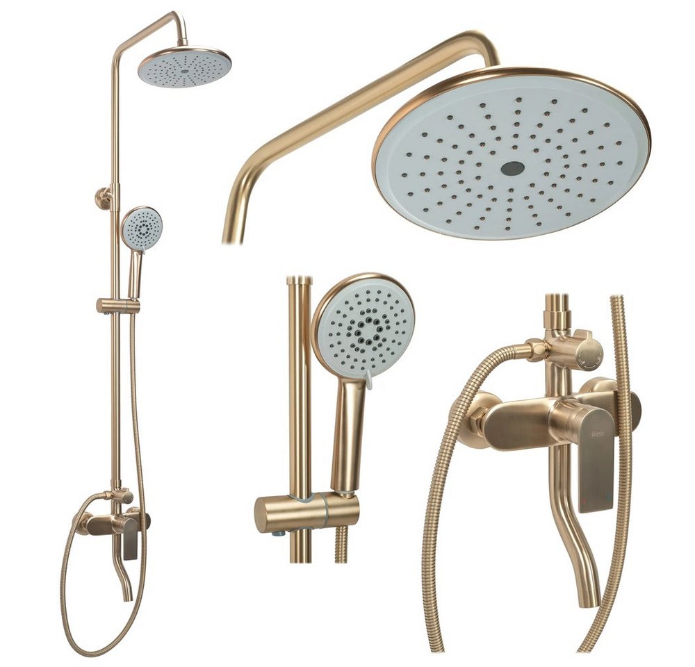 wohnwerk.idee Duscharmatur Duschsystem Duschgarnitur Dusche Regendusche Verso Gold Matt Schwarz wohnwerk.idee Duscharmatur Duschsystem Duschgarnitur Dusche Regendusche Verso Gold Matt Schwarz von wohnwerk.idee