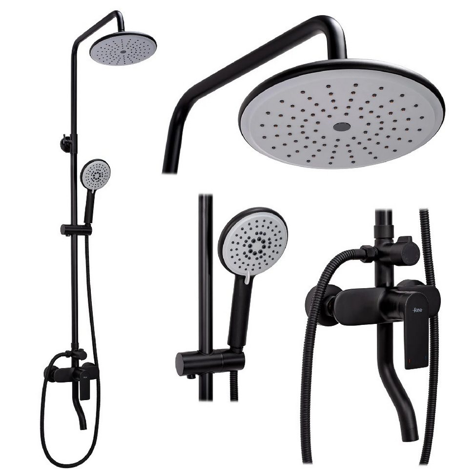 wohnwerk.idee Duscharmatur Duschsystem Duschgarnitur Dusche Regendusche Verso Gold Matt Schwarz wohnwerk.idee Duscharmatur Duschsystem Duschgarnitur Dusche Regendusche Verso Gold Matt Schwarz von wohnwerk.idee