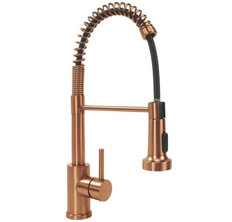 wohnwerk.idee Küchenarmatur Wasserhahn Küche ausziehbar Gold Matt Gebürstet Kupfer Schwarz Chrom von wohnwerk.idee
