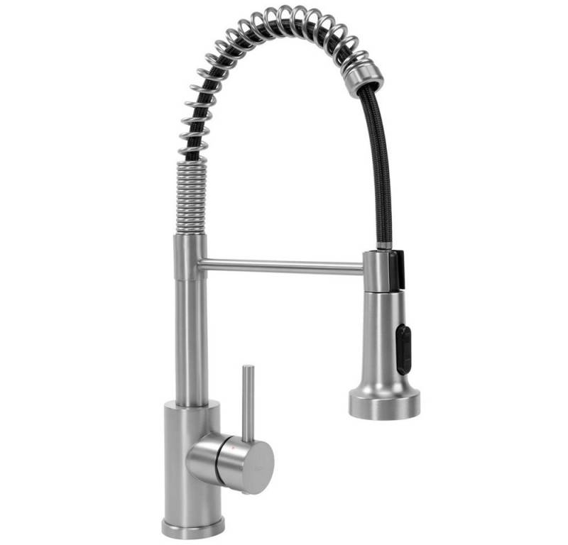 wohnwerk.idee Küchenarmatur Wasserhahn Küche ausziehbar Gold Matt Gebürstet Kupfer Schwarz Chrom von wohnwerk.idee