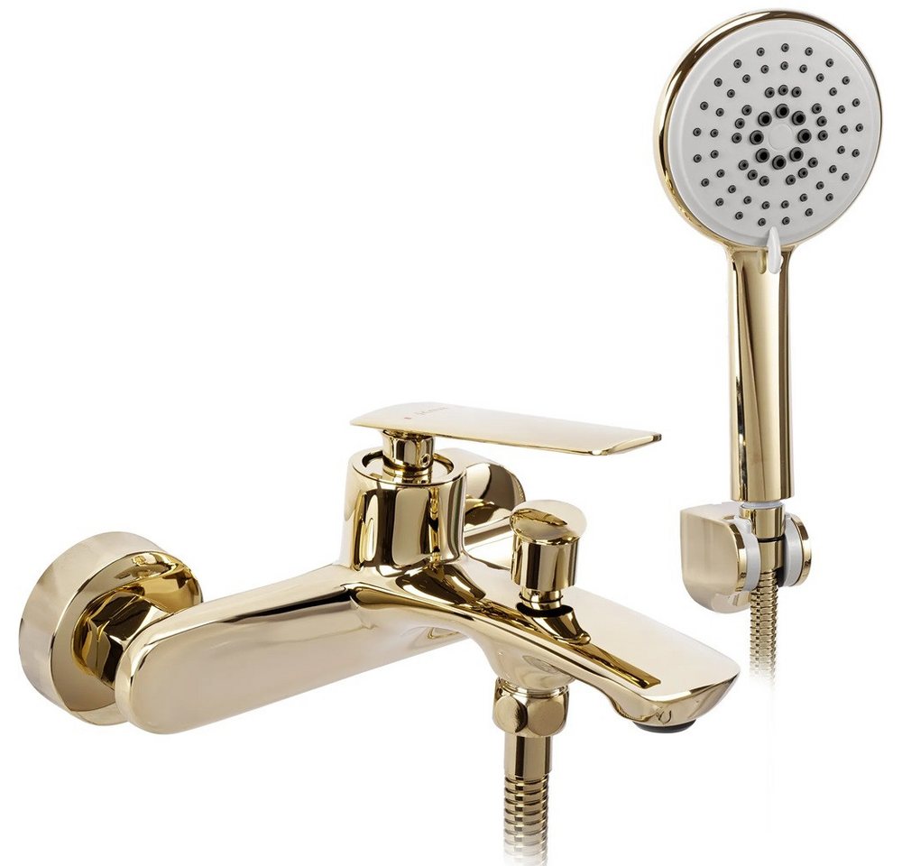 wohnwerk.idee Wannenarmatur Badewannenarmatur Armatur Wanne Badewanne Gold Poliert von wohnwerk.idee