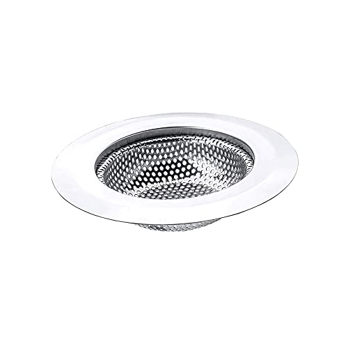 wojonifuiliy Abflusssieb Waschbecken Küchenspülensieb aus Edelstahl, Küchen Spüle Filter Sieb Filterspülwerkzeug Verhindern Verstopfung Haltbare Korbabläufe Abflusssieb, Breiter Rand Spülensieb (9CM) von wojonifuiliy