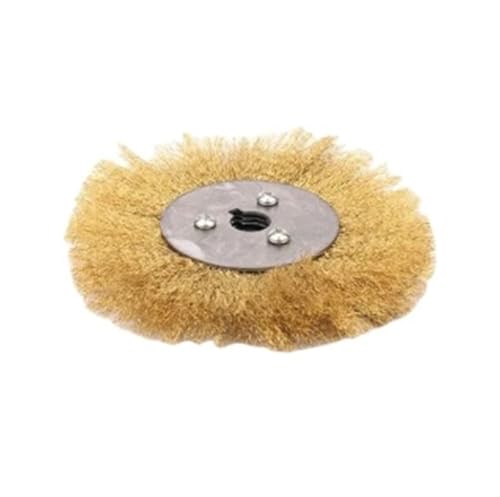 woleyuu 100/125/150/200/250 mm Drahtradbürste, flach, for Doppelschleifer, Polier- und Schleifwerkzeug for Entrosten von Metall und Holz(150x16mm) von woleyuu
