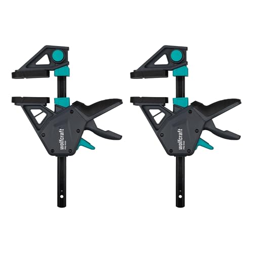 wolfcraft 2 Einhandzwingen PRO MAX I 8665060 I 250 kg Spannkraft für höchste professionelle Ansprüche I hohe Haltekraft I 150 mm Spannweite I Made in Europe wolfcraft 2 Einhandzwingen PRO MAX I 8665060 I 250 kg Spannkraft für höchste professionelle Ansprüche I hohe Haltekraft I 150 mm Spannweite I Made in Europe von wolfcraft