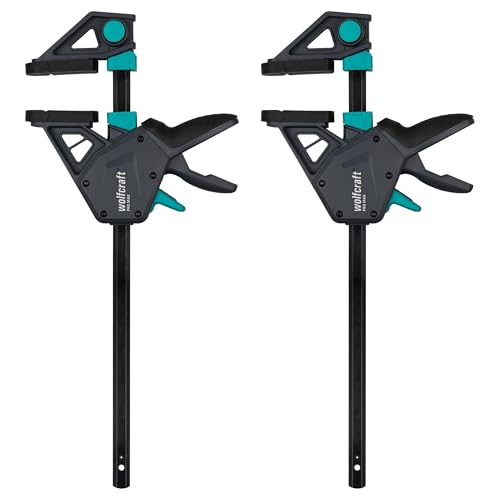 wolfcraft 2 Einhandzwingen PRO MAX I 8666060 I 250 kg Spannkraft für höchste professionelle Ansprüche I hohe Haltekraft I 300 mm Spannweite I Made in Europe wolfcraft 2 Einhandzwingen PRO MAX I 8666060 I 250 kg Spannkraft für höchste professionelle Ansprüche I hohe Haltekraft I 300 mm Spannweite I Made in Europe von wolfcraft