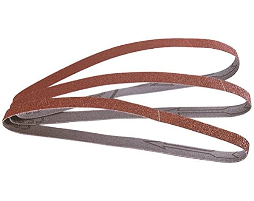 wolfcraft 3 Gewebe-Schleifbänder 13 x 457 mm I 1725000 I Körnung 80 I für Holz und Metall I Hohe Standzeit I Flexibel und widerstandsfähig von wolfcraft