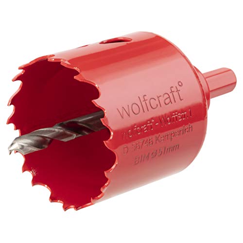 wolfcraft Bi-Metall-Lochsäge I 5471000 I Für Trockenbaumaterialien, Holz, Kunststoffe und Metalle, Schnitttiefe 40 mm von wolfcraft