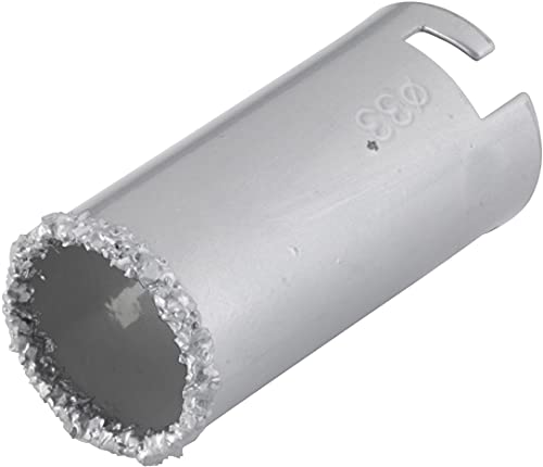 wolfcraft Bohrkroneneinsatz, hartmetallbestreut I 3473000 I Für Sanitär- und Elektroinstallationen in Mauerwerk und Stein, Schnitttiefe 55 mm, Ø 33 mm von wolfcraft