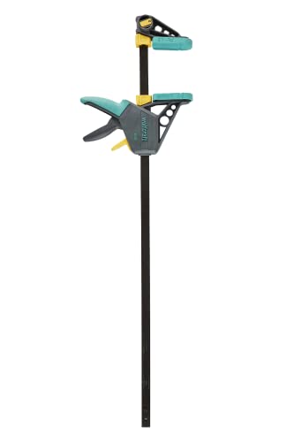 wolfcraft EHZ 100-700 Einhandzwinge PRO 3033000 - Kraftvolle Zwinge zum professionellen Spannen von Werkstücken mit nur einer Hand - Spannkraft: 120 kg - Spannweite: 700 mm von wolfcraft