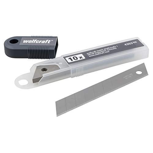 wolfcraft I Abbrechklingen 18 mm I 4303000 I 18 mm Klinge I mit 8 Segmenten I kompatibel zu allen handelsüblichen Abbrechklingenmessern I für Heim- und Handwerker konzipiert wolfcraft I Abbrechklingen 18 mm I 4303000 I 18 mm Klinge I mit 8 Segmenten I kompatibel zu allen handelsüblichen Abbrechklingenmessern I für Heim- und Handwerker konzipiert von wolfcraft