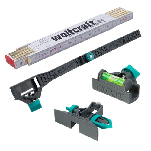 wolfcraft Pimp-my-Zollstock-Set - 8623000 - Verwandelt den Zollstock in eine Wasserwage oder Streichmaß und ermöglicht das Abgreifen eines Innenmaßes von wolfcraft