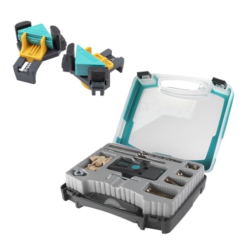 wolfcraft Projekt-Set „Unsichtbare Eckverbindungen” - 8629000 - Für verdeckte Verschraubungen im 90°-Winkel - Undercover Jig-Set und 2 Eckenspanner - inklusive Bohrer, Schrauben, Tiefenstopp uvm wolfcraft Projekt-Set „Unsichtbare Eckverbindungen” - 8629000 - Für verdeckte Verschraubungen im 90°-Winkel - Undercover Jig-Set und 2 Eckenspanner - inklusive Bohrer, Schrauben, Tiefenstopp uvm von wolfcraft