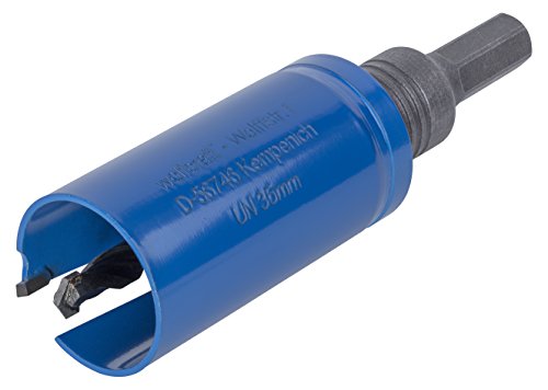 wolfcraft Universallochsäge mit Spanndorn, vormontiert I 3876000 I Vielseitig einsetzbar in unterschiedlichsten Materialien, Schnitttiefe 60 mm, ø35mm von wolfcraft