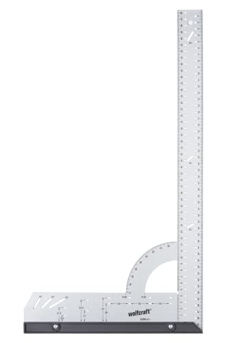 wolfcraft Universalwinkel 5206000 | Winkelmesser mit 500 mm Schenkellänge zum präzisen Anreißen und Zeichnen mit 90° Anschlagwinkel und abnehmbarer Winkelschiene von wolfcraft