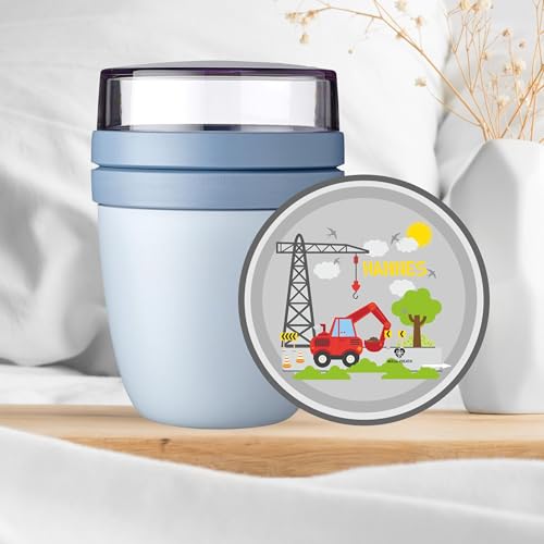 wolga-kreativ Personalisiertes Müslibecher to Go - Mepal Müslibecher, Joghurtbecher to Go für Kinder, Bagger Design, Geschenk zur Einschulung, Schule & Kindergarten mit Namen wolga-kreativ Personalisiertes Müslibecher to Go - Mepal Müslibecher, Joghurtbecher to Go für Kinder, Bagger Design, Geschenk zur Einschulung, Schule & Kindergarten mit Namen von wolga-kreativ