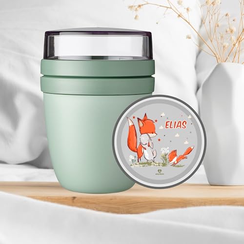 wolga-kreativ Personalisiertes Müslibecher to Go - Mepal Müslibecher, Joghurtbecher to Go für Kinder, Fuchs Hase Design, Geschenk zur Einschulung, Schule & Kindergarten mit Namen wolga-kreativ Personalisiertes Müslibecher to Go - Mepal Müslibecher, Joghurtbecher to Go für Kinder, Fuchs Hase Design, Geschenk zur Einschulung, Schule & Kindergarten mit Namen von wolga-kreativ