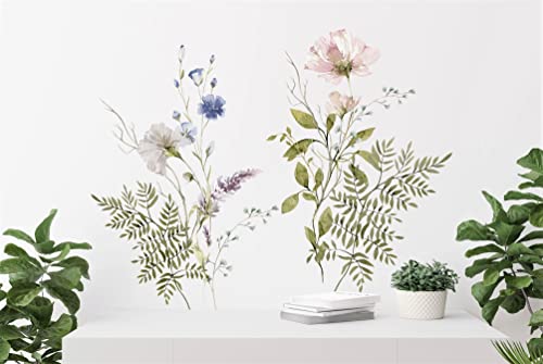 wolga-kreativ Wandtattoo Bordüre Wildblumen Blumen Wandsticker Blumenwiese Gras Wandaufkleber Wohnzimmer Schlafzimmer Wanddeko L von wolga-kreativ