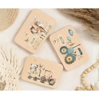 Frühstücksbrett Personalisiert, Babygeschenk Geburt, Taufe, Baby, Brettchen, Nikolausgeschenk, Taufgeschenk, Brettchen Mit Namen Bauernhof von wolgakreativ