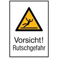 SafetyMarking Warnschild Aluminium B262xH371 mm Vorsicht Rutschgefahr von wolk