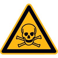 SafetyMarking Warnschild Aluminium SL 200 mm Warnung vor giftigen Stoffen von wolk