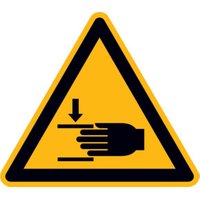 SafetyMarking Warnschild Folie SL 100 mm Warnung vor Handverletzungen von wolk