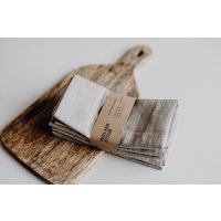 Stoffservietten Aus 100% Leinen 4 Stk. Servietten Sand von wolkenstaub