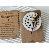 Blumenretter/Aufsatz/Geschenk von wollDINGSstoffBUMS