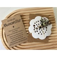 Blumenretter Xl/Aufsatz/Geschenk von wollDINGSstoffBUMS