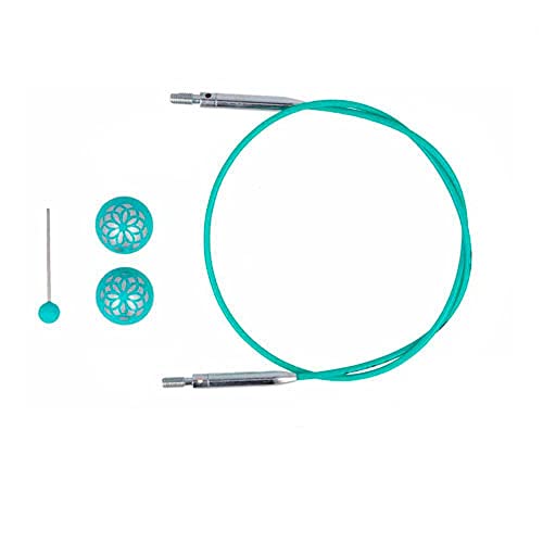 NEU Knit Pro Mindful Swivel Seile für austauschbare Rundstricknadeln, 360 ° Drehmechanismus, (120 cm (Seillänge 94cm)) von wolldealer 24