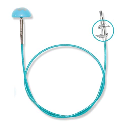 NEU Knit Pro Mindful Swivel Seile für austauschbare Rundstricknadeln, 360 ° Drehmechanismus, (120 cm (Seillänge 94cm)) von KnitPro