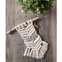 Makramee Wandbehang Mit Namen, Personalisiertes Geschenk Zur Geburt, Boho Kinderzimmer Deko, Nachhaltige Wanddeko Unisex von wollengold