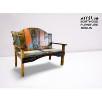 Schönes, Einzigartiges Sofa Aus Altem Bootsholz, Ein Handgefertigtes Unikat Massivem Teakholz Holzbank Sitzbank Küchenbank Gartenmöbel von wollenmoebelkaufen