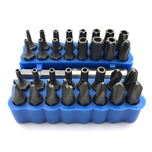 wolovo Manipulationssicheres Sicherheits-Bit-Set mit magnetischem Verlängerungs-Bithalter, Hohlspitzen, Schraubenschlüssel und Torx, ideal für Akkuschrauber und Bohrmaschinen von WOLOVO