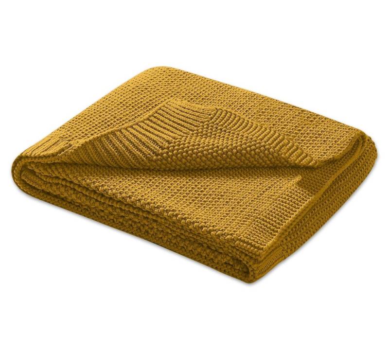 Babydecke Baby- und Kinderdecke aus kuschelweichem Strick in 70x100 cm, wometo, OEKO-TEX®, waschbare Strickdecke für Babys im Wolle-Look von wometo