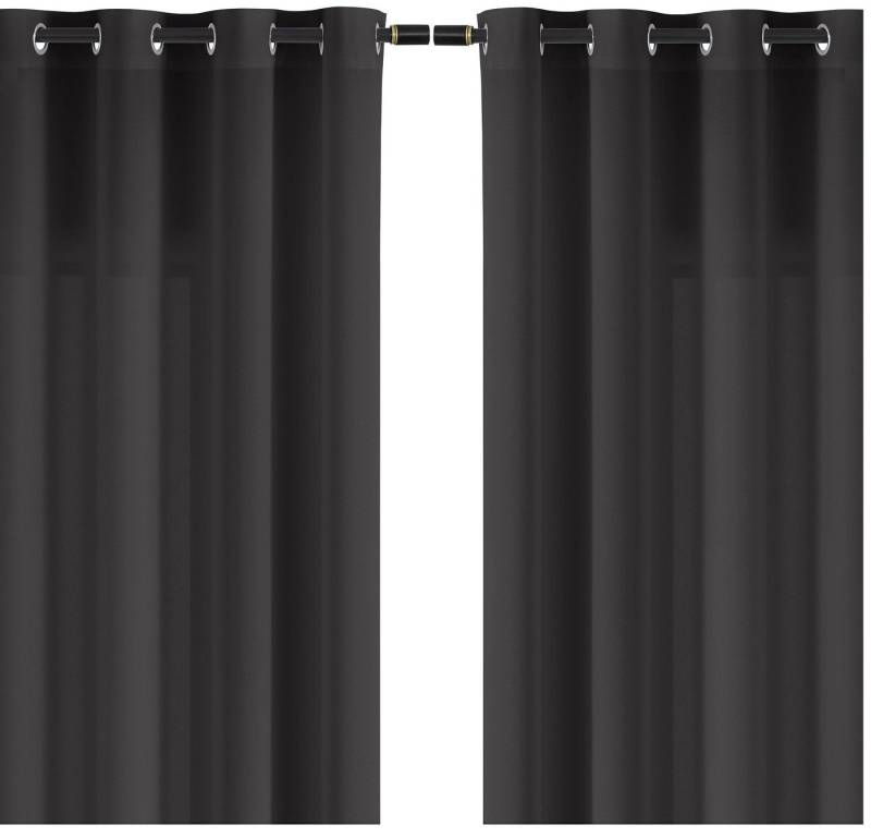 wometo Vorhang Blickdicht mit 8 Ösen aus Metall (2 St), Durchzuglöcher, blickdicht, OEKO-TEX®, 2 Stück Ösenvorhänge, blickdicht, ohne Falten von wometo