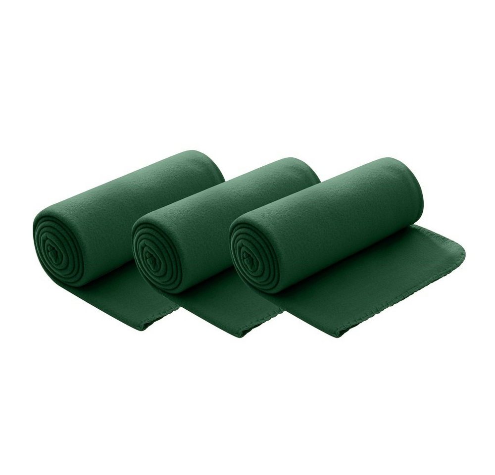 Wohndecke Polar-Fleece, wometo, OEKO-TEX®, 3 Fleecedecken mit Kettel-Rand & Anti-Pilling von wometo