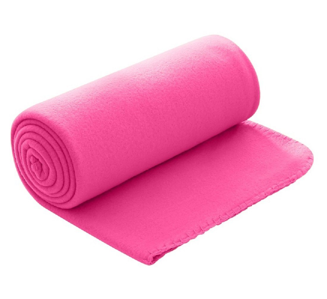 Wohndecke Polar-Fleece ca. 130x160, wometo, OEKO-TEX®, Fleecedecke mit Kettel-Einfassung & Anti-Pilling von wometo